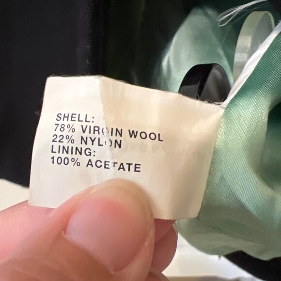 Gap Women's Black Wool Short Pea Coat Double Breasted Size Small 90s Y2K - Picture 4 of 5